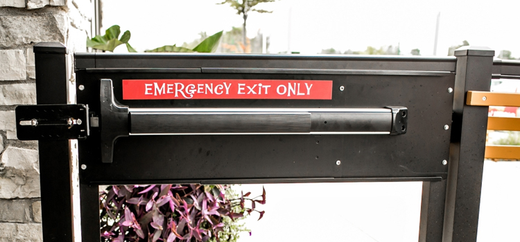 emergency push bar installation in Salida